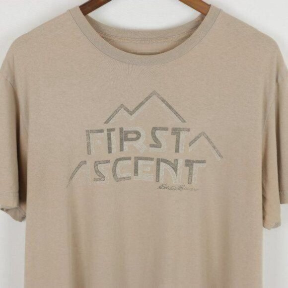 Eddie Bauer First Ascent Men's Extra Large Tan Gray Crewneck Short Sleeve Tee - Picture 2 of 7